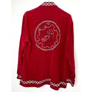 Burgundy Red XS Silk Diane Von Furstenberg Top